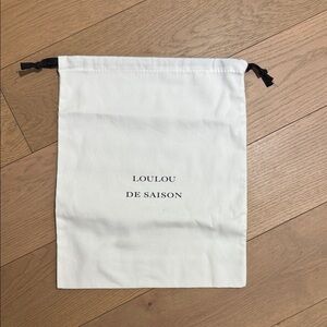 Loulou De Saison White Drawstring dust Bag